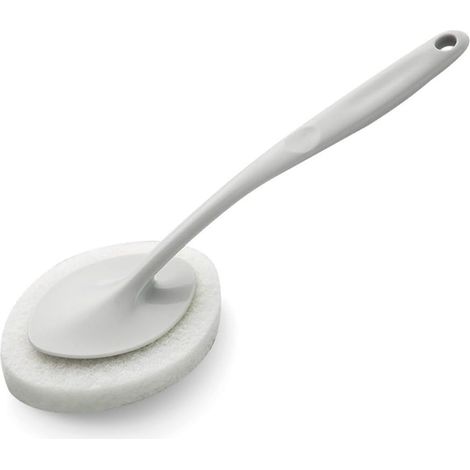 Brosse sol, blanc/gris, long manche, pour joints et terrasse (1/5)