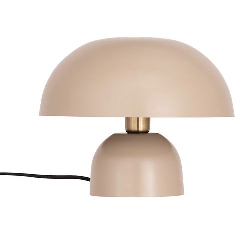 Lampe à poser champignon en métal - D. 31 x H.25 cm - Beige - SIDNEY (1/5)