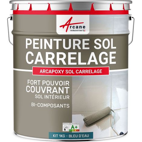 Badewannenlack - Badewannenfarbe - Badewannenbeschichtung - Lack fürs Bad und für Emaillebadewanne - Epoxyfarbe | Epoxidfarbe - Wasserblau RAL 5021 - 1kg kit bis zu 5m² für 2 Schichten