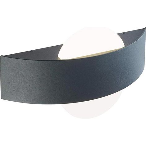 Applique da parete led 8 watt nero doppia emissione di luce up e down lampada da interni alluminio e vetro opaco Luce calda 3000k (1/3)