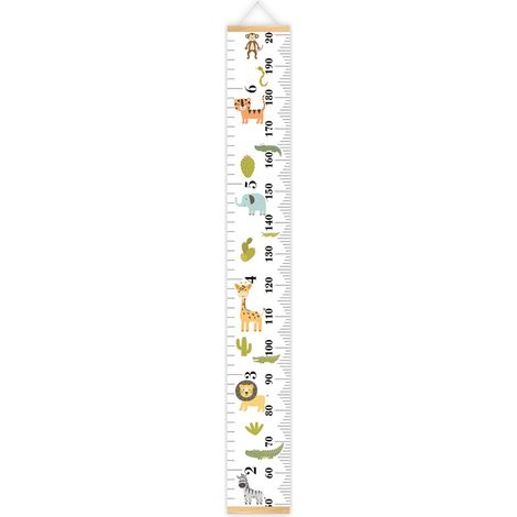 1 Toise enfant, motif animal, éléments détachables, cadre renforcé 20-30mm, décoration chambre (1/5)