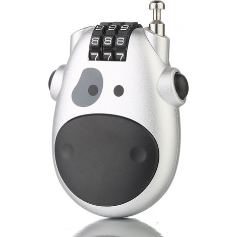 Vache Réinitialisable Combinaison de Verrouillage, 3 Chiffres Verrou de cble pour Valise, Dossiers Suspendus, Valise, Valise Baggage Verrouille, à l'école Gym Locker