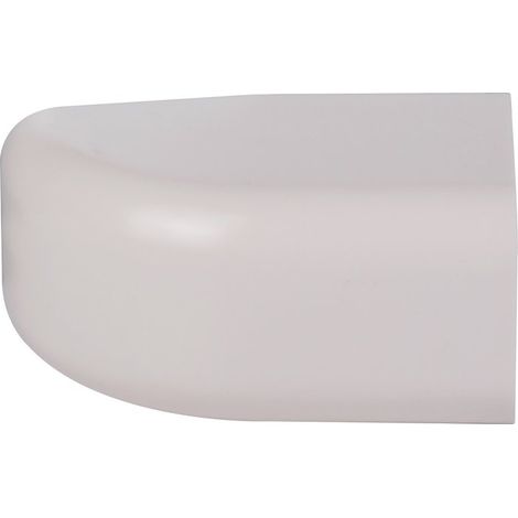 Embout en plastique rigide beige RAL 9001 25 mm – Compatible goulottes PVC – Résistant aux UV – Pour dissimuler tuyaux climatisation – Besoin D'Habitat