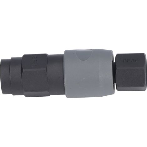 Raccord pneumatique rapide autobloquant de type C en plastique et acier pour tuyau (SF30+PF30 Filetage femelle 3/8 po) (1/5)