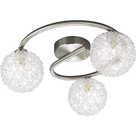Zinna Zinna - Plafoniera spirale con spot 3 sfere diam 12 cm max 40 W