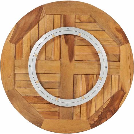 vidaXL Plato giratorio para mesa de madera maciza de teca (1/2)