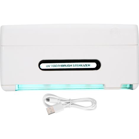 Boîte de Nettoyage UV pour Brosses à Dents, 4 Emplacements, Stérilisateur à Ultraviolet, Outil Ménager Anti-Germes, Montage Mur (1/5)