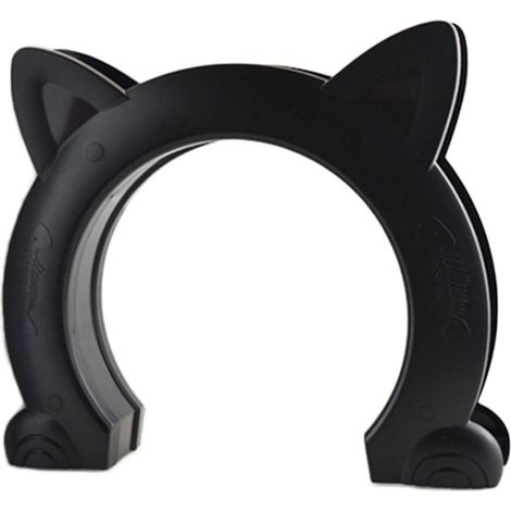 Porte pour chat d'intérieur - Instructions faciles à suivre - Tunnel pour chat - 1 pièce - Noir (1/5)
