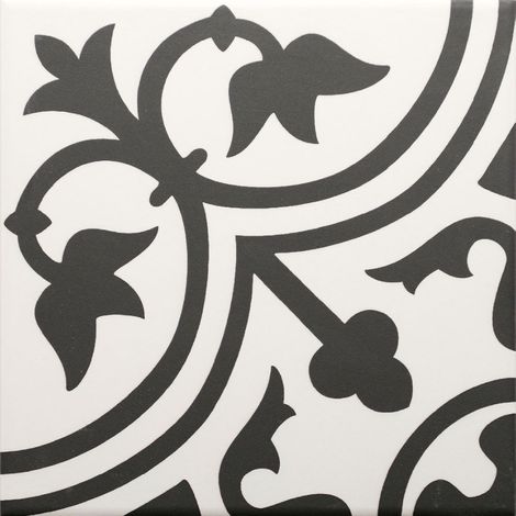 Carrelage en ciment Villa 20x20 cm – Finition mat – Motif floral élégant pour décoration intérieure – Effet visuel captivant (1/2)