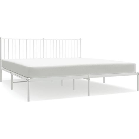 Maison Exclusive - Giroletto con Testiera Metallo Bianco 183x213 cm