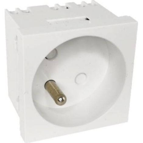 Modulare Steckdose alantec 2P+Z, 45x45, Standard, weiß PZ016