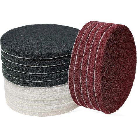 Packung mit 15 Mehrzweck-Scheuerpads (12,7 cm / 5 Zoll) mit Klettverschluss – Schleifpads, Polierscheiben, Schleifpads (1/5)