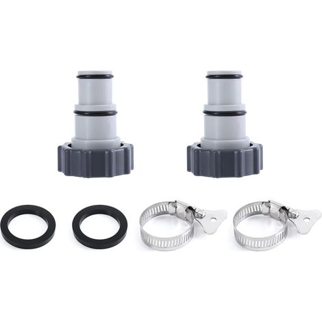 Adaptateur de Tuyau Fileté Intex Type A – Connexion 1.5" et 1.25" – avec Bague de Serrage – pour Pompe de Piscine (1/5)