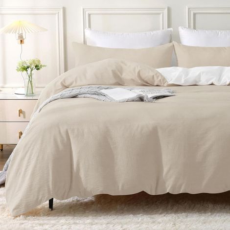 Housse de Couette 140x200 Coton - Chameau Beige (1/5)