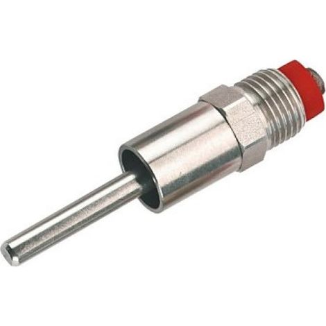 Chupete Humedecedor para Cazoleta, Acero Inox, Rosca Ø 1/2" Tetina Ø 8 mm, Longitud: 88 cm