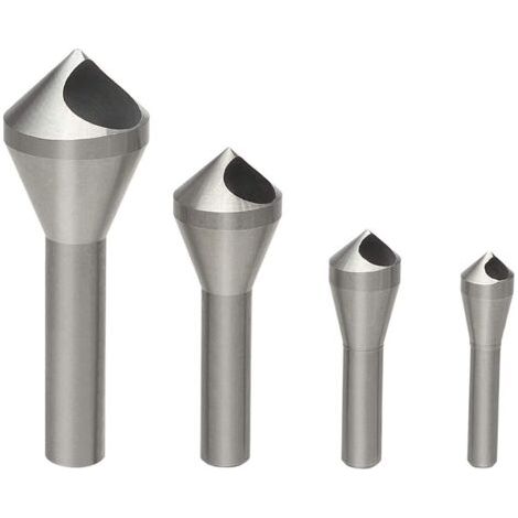 QORVA-4Pcs Fraise à Chanfreiner Ébavurer Foret Conique en HSS pour Perçage Métal Bois Plastique