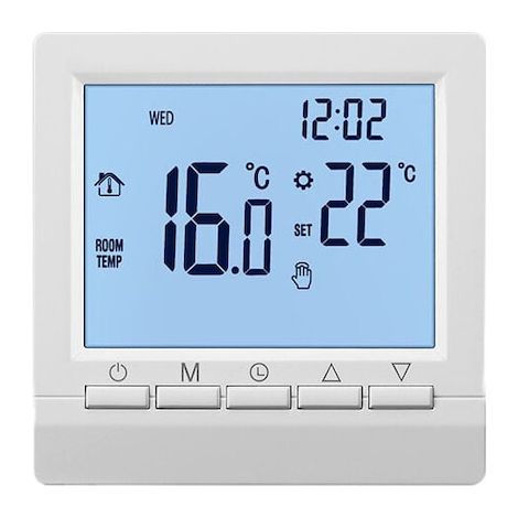 Thermostat programmable intelligent pour la maison, avec fonction mémoire et contrôle WiFi, 7 jours, conception conviviale (1/5)