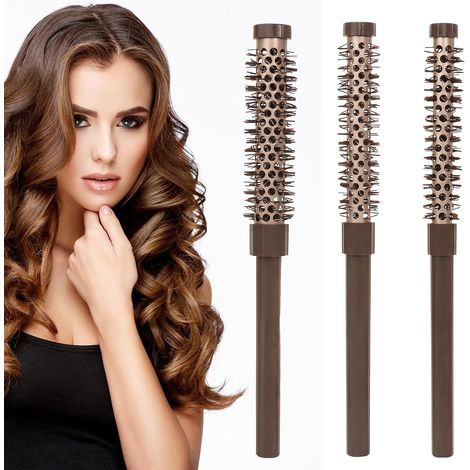 Lot de 3 Brosses Rondes Brushing–Petite Brosse Soufflante pour Volume aux Racines (1/5)