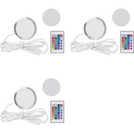 Lot de 3 lampes LED imprimées en 3D, projecteur LED multicolore, kit d'éclairage LED réglable, projecteur LED à monter soi-même (sans boîtier). (1/5)