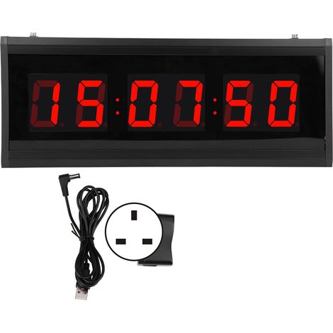 Horloge numérique LED moderne avec calendrier perpétuel, décoration pour maison, 100-240V prise UK. (1/5)