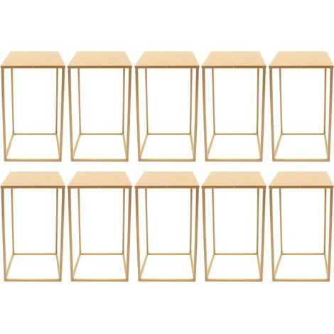 10 Stück 60cm Blumenständer Metall Gold Pflanzenständer Blumentopfständer loft (1/5)