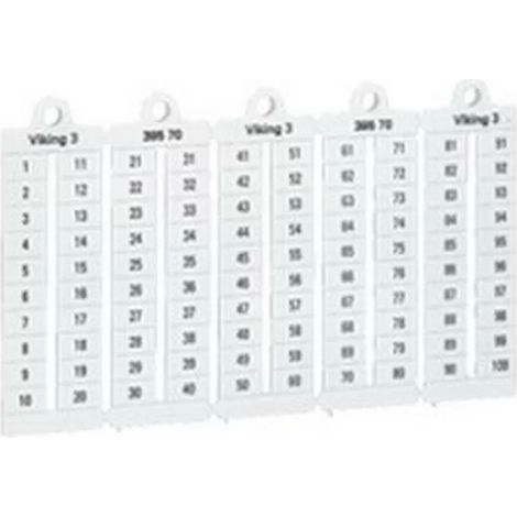Legrand 39522 - Viking 3 junction block marker plate - lect horiz - pitch 6 - numbers 201 to 300