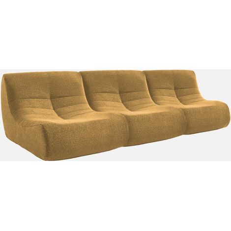 Sofá envasado al vacío modular de borreguito texturizado, 3 plazas (1/5)