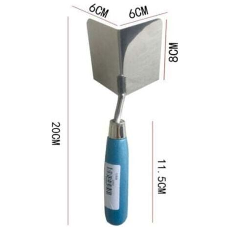 NALOOKAMIC Deux extracteurs de coin de couteau à mastic en acier inoxydable, antirouille et durables, utilisés pour gratter les coins, poignées humanisées
