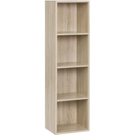 WOLTU Bücherregal Bücherschrank Aufbewahrungregal Aktenschrank 4 Fächer 24x106x30 cm (1/5)