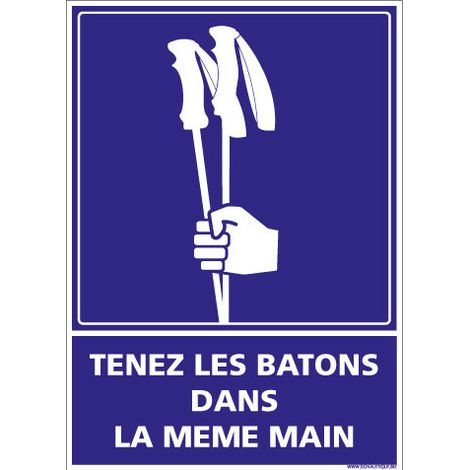 PANNEAU TENEZ LES BATONS DANS LA MEME MAIN (G1316) - Adhésif - 150 x 210 mm