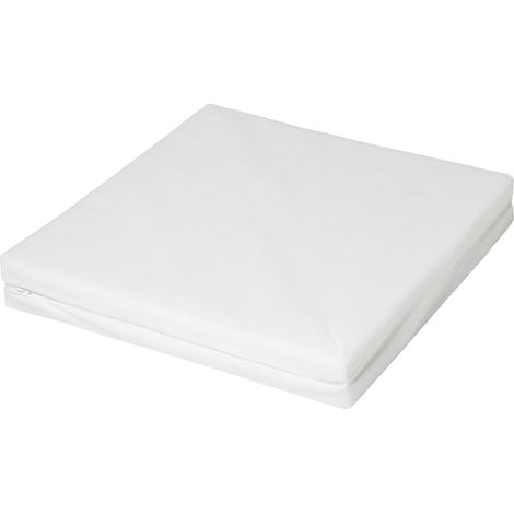 BABYCALIN - Matelas bébé pliable 60 x 120 cm - 100 % polypropylène - Blanc (1/4)