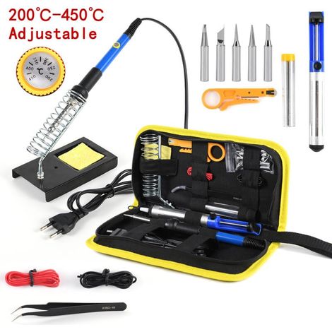 Outil de soudure électronique 13 pièces Protection et fer à souder 220V 60W (1/4)