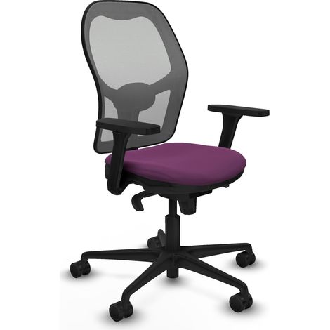 Jorquera sincro malla gris similpiel morado brazos 3D base nailon  ruedas 65mm nailon (1/5)