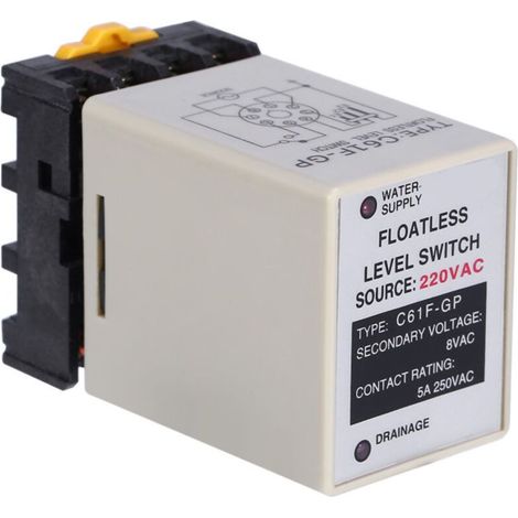 Contrôleur de niveau de liquide sans flotteur C61F-GP AC220V 50/60HZ avec socle (1/5)