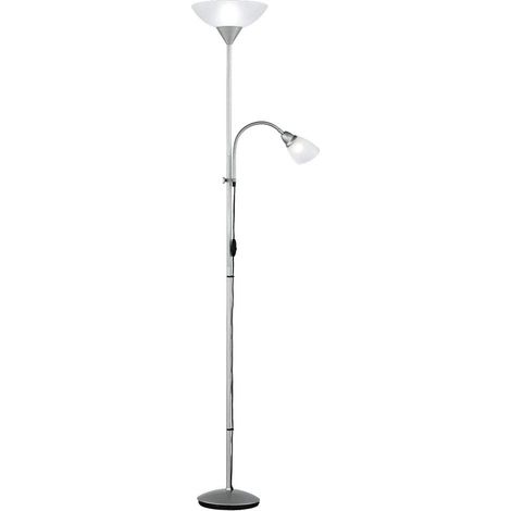 Lampadaire Métal/Plastique E27 Blanc