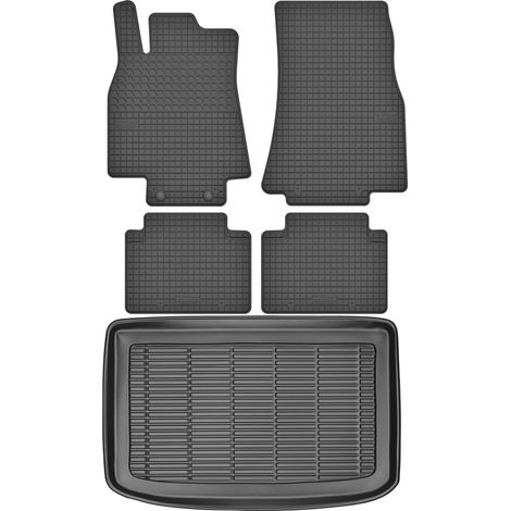 Juego de alfombrillas de goma para coche y maletero para Mercedes Clase A II W169 Hatchback (2004-2012).