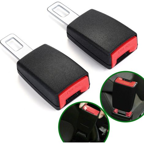 Extensor De Cinturón De Seguridad - Hebilla Metálica De Acero Inoxidable - Compatible Con La Mayoría De Vehículos - 2 Unidades (1/5)