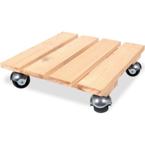 Roule Plante Carré Bois Brut Basics 30x30cm - Louis Moulin