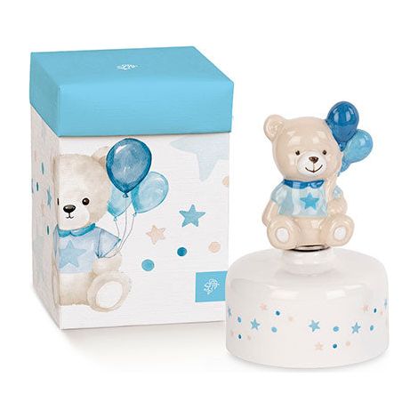 Cupido&Co. Carillon Orsetto con Palloncini Azzurri H 125 Cm con Scatola
