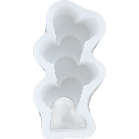 Kerzenform aus Silikon, leicht zu entformen, lebensmittelechtes Silikon, DIY-Schokoladenkuchenform für DIY-Bastelarbeiten, Heimdekoration, Liebesherz (1/5)