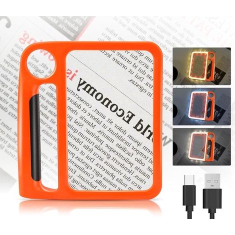 1. 5-fach vergrößernde Leselupe mit Beleuchtung,Freihändige Lupe für Senioren 2. Ganzseitige Leselupe,Geeignet für Reparaturen und Näharbeiten (1/5)