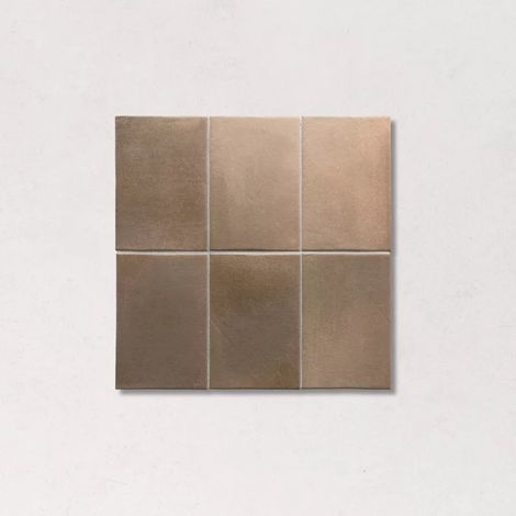 Carrelage Effet Zellige Marron Clair MIYAKO Amber Brown 10x15cm (1/2)