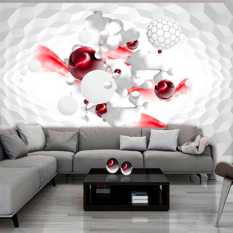 Papier peint course de couleurs rouge - 350 x 245 cm (1/4)