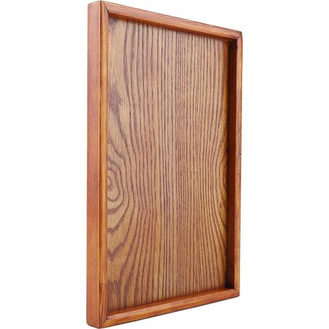 Rectangle Wooden Tea Tray Serving Table Plate Snacks Food Storage Dish for Hotel Home(3020cm) (1/5)