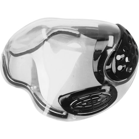 Masque respiratoire antibuée en polycarbonate transparent avec filtre anti-éclaboussures et protection respiratoire pour enseignants et adultes (noir) (1/5)