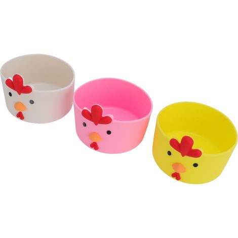 Housse de protection en silicone pour bouteille d'eau, motif poussin de dessin animé, antidérapante, pour bouteilles et tasses. (1/5)