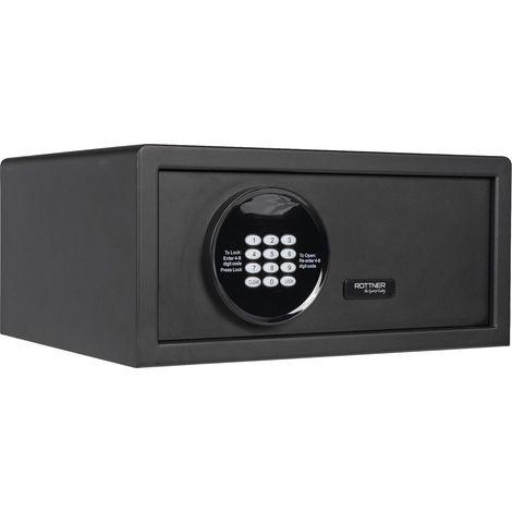 Rottner Hoteltresor Aurora Lap - Hotelsafe, Möbeltresor mit Zahlenscloss, anthrazit