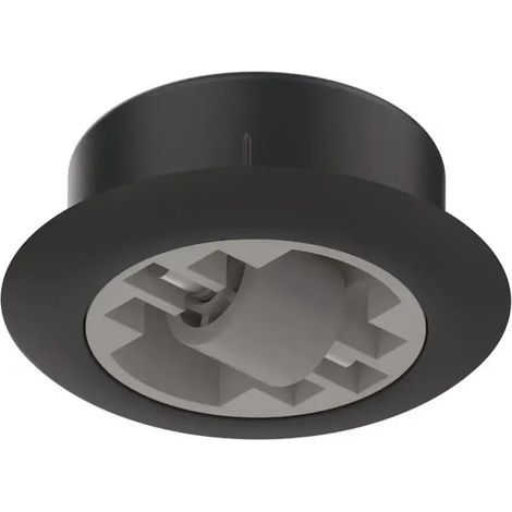 Rueda Mueble Encastrada Mod.Harley Negra Giratoria (1/3)