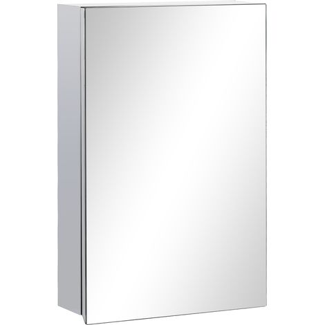Armoire murale miroir KINGSTON blanche (1/5)