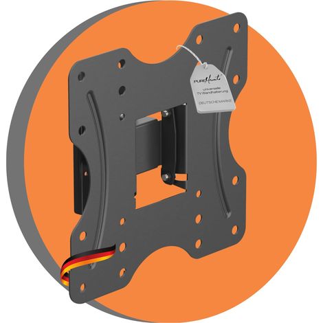Support Mural, Support Universel inclinable et pivotant pour téléviseurs Plats et incurvés de 23 à 42 Pouces, jusqu'à 30 kg, VESA 200x200 mm Maximum, Noir (1/5)